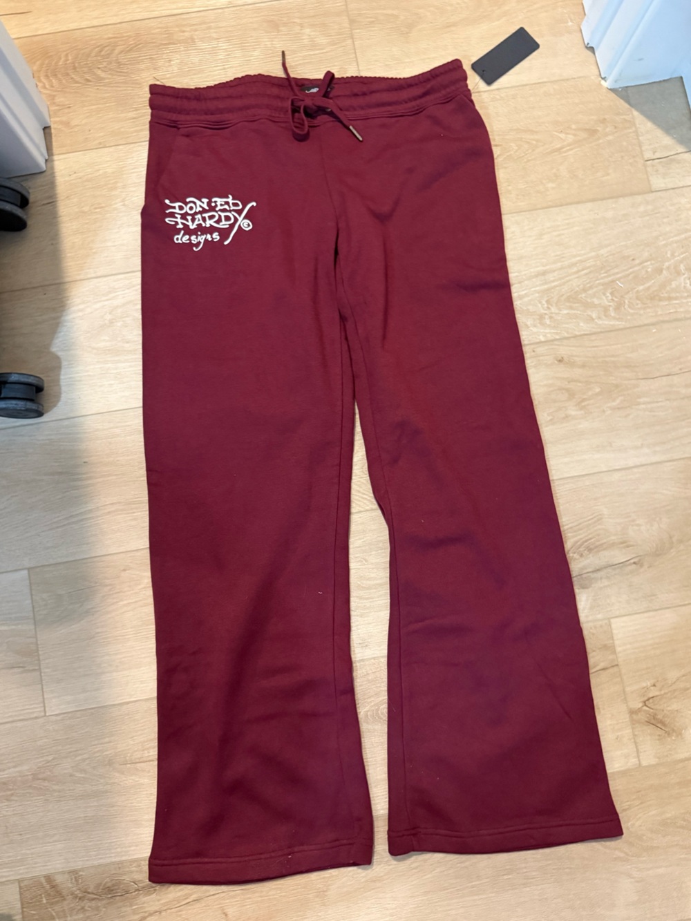 Ed Hardy Maroon Drawstring Joggers